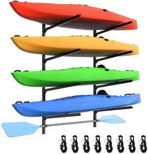 Kayak Storage Rack, Kayak Wall Mount Rack, Kayak Rack for Garage, Adjustable Kayak Racks for Hanging Indoor Outdoor Kayak Storage Rack, Kayak Wall Mount Rack, Kayak Rack for Garage, Adjustable Kayak Racks for Hanging Indoor Outdoor