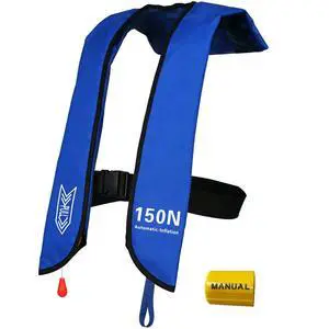 Inflatable Life-Jacket for Adults| Life-Vest Inflation-PFD with Whistle| Automatic & Manual Lightweight Supports up to 300 lbs for Kayaking Fishing Boating Inflatable Life-Jacket for Adults| Life-Vest Inflation-PFD with Whistle| Automatic & Manual Lightweight Supports up to 300 lbs for Kayaking Fishing Boating