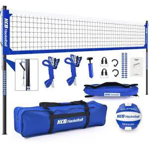 Outdoor Volleyball Net Set for Backyard, 32FT Regulation, 3-Level Adjustable Height & Anti-Sag Tension System, Heavy Duty Thick Poles, Includes Volleyball, Pump, Boundary Line and Carry Bag Outdoor Volleyball Net Set for Backyard, 32FT Regulation, 3-Level Adjustable Height & Anti-Sag Tension System, Heavy Duty Thick Poles, Includes Volleyball, Pump, Boundary Line and Carry Bag