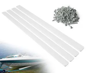 Boat Trailer Bunk Slides, 3"x48", 5"x48", 5"x57", Heavy Duty PE Glide Pads for Full Support, Kits of 2 or 4, Black, White, Pre-Drilled Holes and Screws, for Easy Launch and Load, Fits Various Boats Boat Trailer Bunk Slides, 3"x48", 5"x48", 5"x57", Heavy Duty PE Glide Pads for Full Support, Kits of 2 or 4, Black, White, Pre-Drilled Holes and Screws, for Easy Launch and Load, Fits Various Boats