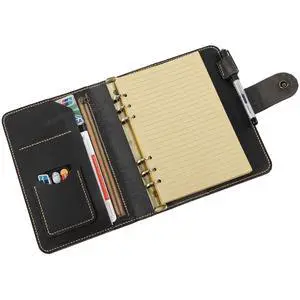 Leather A5 binder planner, Refillable leather journal, Leather notebook, A5 ring binder, Custom gift for him, Leadership Gifts, Corporate Gifts for Clients (Black) Leather A5 binder planner, Refillable leather journal, Leather notebook, A5 ring binder, Custom gift for him, Leadership Gifts, Corporate Gifts for Clients (Black)
