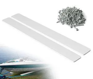 Boat Trailer Bunk Slides, 3"x48", 5"x48", 5"x57", Heavy Duty PE Glide Pads for Full Support, Kits of 2 or 4, Black, White, Pre-Drilled Holes and Screws, for Easy Launch and Load, Fits Various Boats Boat Trailer Bunk Slides, 3"x48", 5"x48", 5"x57", Heavy Duty PE Glide Pads for Full Support, Kits of 2 or 4, Black, White, Pre-Drilled Holes and Screws, for Easy Launch and Load, Fits Various Boats