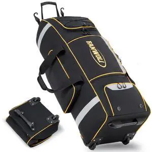 81L Rolling Baseball Bag with Wheels, Softball Catchers Gear Bags for 4 Bats (Fits Up To 34"), Separate Shoe Compartment, Safety Reflective Strip, Fence Hook, Foldable T-Bag for Youth & Adult 81L Rolling Baseball Bag with Wheels, Softball Catchers Gear Bags for 4 Bats (Fits Up To 34"), Separate Shoe Compartment, Safety Reflective Strip, Fence Hook, Foldable T-Bag for Youth & Adult