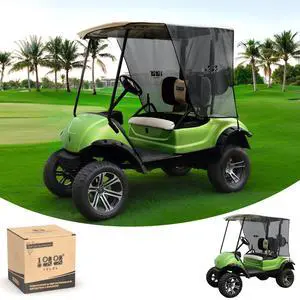Golf Cart Sun Shade Cover for Yamaha G29 Drive 2007-2016, 2-Passenger, UV Heat Resistant Mesh with 90% Heat Block, 3-Sides Roll Up, Full Roof Coverage (63" L X 45" W) Golf Cart Sun Shade Cover for Yamaha G29 Drive 2007-2016, 2-Passenger, UV Heat Resistant Mesh with 90% Heat Block, 3-Sides Roll Up, Full Roof Coverage (63" L X 45" W)
