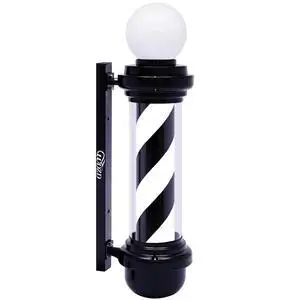 27'' Black White Barber Pole Light 27'' Black White Barber Pole Light