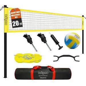 Outdoor Portable Adjustable Volleyball Net System with Bag | Complete Practice Kit| Height Adjustable|Multiple Size| for backyard, beach, and lawn play| Portable|Easy Set up Outdoor Portable Adjustable Volleyball Net System with Bag | Complete Practice Kit| Height Adjustable|Multiple Size| for backyard, beach, and lawn play| Portable|Easy Set up