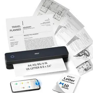 Inkless Portable Printer for Travel, Wireless Thermal Printer Support 8.5 x 11 US Letter A4 B5, Bluetooth Mobile Printers for Laptop, iPhone, Android for Home, Car, Office, School, MT610 Black Inkless Portable Printer for Travel, Wireless Thermal Printer Support 8.5 x 11 US Letter A4 B5, Bluetooth Mobile Printers for Laptop, iPhone, Android for Home, Car, Office, School, MT610 Black