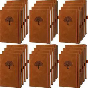 24 Pack Leather Notebook Journals Bulk 5.7" x 8.3" Harder Cover A5 Journals for Writing Men Women Leather Travel Notebooks Daily Gifts for Office Back to School (Brown) 24 Pack Leather Notebook Journals Bulk 5.7" x 8.3" Harder Cover A5 Journals for Writing Men Women Leather Travel Notebooks Daily Gifts for Office Back to School (Brown)