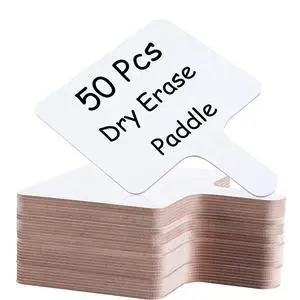 50 PCS 8 x 10 Inch Dry Erase Answer Paddle, Handheld Wooden White Board Double Sided Dry Erase Signs Auction Paddles for Students Classroom Office Meeting Voting Answers Bidding Shower Games Party 50 PCS 8 x 10 Inch Dry Erase Answer Paddle, Handheld Wooden White Board Double Sided Dry Erase Signs Auction Paddles for Students Classroom Office Meeting Voting Answers Bidding Shower Games Party
