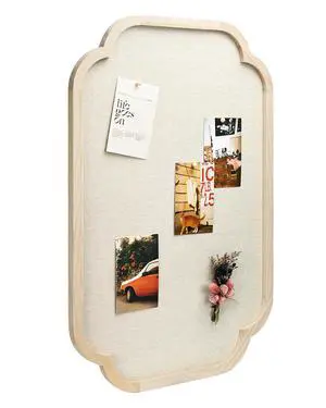 Modern Scalloped Pinboard, 20" x 30" Rustic Fabric Bulletin Board, Natural Wood, Decorative Pin Board for Farmhouse, Home Office & Vision Board Display Modern Scalloped Pinboard, 20" x 30" Rustic Fabric Bulletin Board, Natural Wood, Decorative Pin Board for Farmhouse, Home Office & Vision Board Display