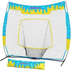 7 ft x 7 ft Baseball & Softball Nets - Red, Black, Drip or PRO - Practice Hitting & Pitching Net with Bow Type Frame, Carry Bag and Strike Zone, Great for All Skill Levels 7 ft x 7 ft Baseball & Softball Nets - Red, Black, Drip or PRO - Practice Hitting & Pitching Net with Bow Type Frame, Carry Bag and Strike Zone, Great for All Skill Levels