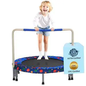 3FT Trampoline for Kids, 36" Trampolines Indoor/Outdoor Trampoline for Toddlers, Foldable Mini Baby Jump Toy with Foam Handle, Recreational Trampolines Birthday Gift for 3+ Years Kids 3FT Trampoline for Kids, 36" Trampolines Indoor/Outdoor Trampoline for Toddlers, Foldable Mini Baby Jump Toy with Foam Handle, Recreational Trampolines Birthday Gift for 3+ Years Kids