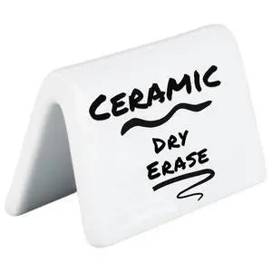 Double Sided Ceramic Dry Erase Table Tent Sign White - 3-1/2"x2" - Reusable Tabletop Setting. Great for Wedding, Birthday, Picnic, Banquet, Buffet, Bakery, Party, Events, Message Board - 12 PK Double Sided Ceramic Dry Erase Table Tent Sign White - 3-1/2"x2" - Reusable Tabletop Setting. Great for Wedding, Birthday, Picnic, Banquet, Buffet, Bakery, Party, Events, Message Board - 12 PK