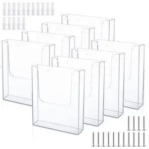 8 Pack Brochure Holder Wall Mount 8.5 x 11 Inch Clear Flyer Stand Acrylic Magazine Booklet Display Stand Plastic File Mail Literature Pamphlet Holder for Paper Organizer Rack Display 8 Pack Brochure Holder Wall Mount 8.5 x 11 Inch Clear Flyer Stand Acrylic Magazine Booklet Display Stand Plastic File Mail Literature Pamphlet Holder for Paper Organizer Rack Display