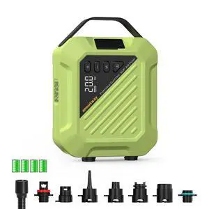 Paddle Board Electric Pump High Pressure Rechargeable Auto-Off | 20PSI Battery Powered Cordless Portable Inflatable Automatic Inflation Deflation SUP Accessories Kayak Tent Air Pump Paddle Board Electric Pump High Pressure Rechargeable Auto-Off | 20PSI Battery Powered Cordless Portable Inflatable Automatic Inflation Deflation SUP Accessories Kayak Tent Air Pump