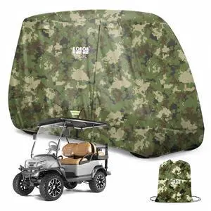 Heavy Duty 650D Golf Cart Cover for 2/4/6 Passengers EZGO, Club Car and Yamaha, All Weather Outdoor Protection Weatherproof Heavy Duty 650D Golf Cart Cover for 2/4/6 Passengers EZGO, Club Car and Yamaha, All Weather Outdoor Protection Weatherproof