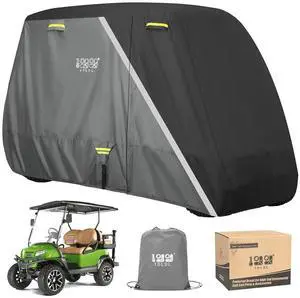 Heavy Duty 650D Golf Cart Cover for 2/4/6 Passengers EZGO, Club Car and Yamaha, All Weather Outdoor Protection Weatherproof Heavy Duty 650D Golf Cart Cover for 2/4/6 Passengers EZGO, Club Car and Yamaha, All Weather Outdoor Protection Weatherproof