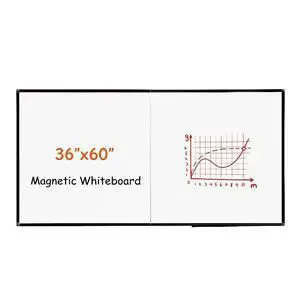 Large Magnetic Whiteboard 60 x 36 Inch, Foldable Dry Erase White Board with Pen Tray, Black Aluminum Frame Folding Message Presentation Board for Wall Large Magnetic Whiteboard 60 x 36 Inch, Foldable Dry Erase White Board with Pen Tray, Black Aluminum Frame Folding Message Presentation Board for Wall