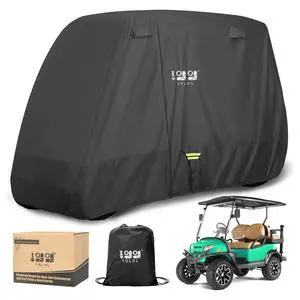 Heavy Duty 650D Golf Cart Cover for 2/4/6 Passengers EZGO, Club Car and Yamaha, All Weather Outdoor Protection Weatherproof Heavy Duty 650D Golf Cart Cover for 2/4/6 Passengers EZGO, Club Car and Yamaha, All Weather Outdoor Protection Weatherproof