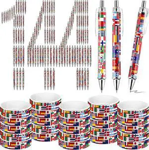 288 Pcs Soccer National Flag Pens 2026 World Party Favors International Retractable Pens Country Flag Rubber Bracelets for Football Souvenir Around The World Decorations Multicultural Theme 288 Pcs Soccer National Flag Pens 2026 World Party Favors International Retractable Pens Country Flag Rubber Bracelets for Football Souvenir Around The World Decorations Multicultural Theme