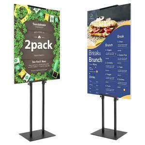 2PACK Poster Stand Adjustable Poster Holder Stand, Foam Board Stand for Display, Heavy Duty Pedestal Sign Holder, Metal Stand for Display Board Up to 83" 2PACK Poster Stand Adjustable Poster Holder Stand, Foam Board Stand for Display, Heavy Duty Pedestal Sign Holder, Metal Stand for Display Board Up to 83"