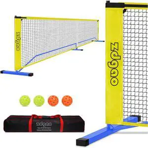 Portable Pickleball Net with Pickleballs and Carry Bag for Driveway | 22FT Regulation Size Pickle Ball Net, Weather Resistance Strong Steel Frame, Easy Setup for Indoor Gym, Outdoor Court Portable Pickleball Net with Pickleballs and Carry Bag for Driveway | 22FT Regulation Size Pickle Ball Net, Weather Resistance Strong Steel Frame, Easy Setup for Indoor Gym, Outdoor Court