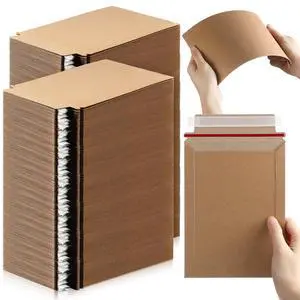 300 Pieces 6x8 Rigid Photo Mailers, 350gsm Keep Flat Cardboard Shipping Envelopes with Self Adhesive for Photos, Documents, Prints, CDs, Small Business Mailing 300 Pieces 6x8 Rigid Photo Mailers, 350gsm Keep Flat Cardboard Shipping Envelopes with Self Adhesive for Photos, Documents, Prints, CDs, Small Business Mailing