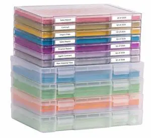 12 Packs A4 Paper Storage Boxes, 8.5 x 11 Plastic Portable Project Case for US letter Size and A4 paper, Plastic Multi-Purpose Thick Scrapbook Storage Box for Office 12 Packs A4 Paper Storage Boxes, 8.5 x 11 Plastic Portable Project Case for US letter Size and A4 paper, Plastic Multi-Purpose Thick Scrapbook Storage Box for Office