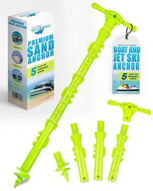 SandShark New Sport Boat Anchor and Jet Ski Anchor. Shallow Water Anchor Pole for Boat and PWC. Sand Anchor Kit for Boat and Kayak Anchor System. Easy Storage, High-Strength ABS SandShark New Sport Boat Anchor and Jet Ski Anchor. Shallow Water Anchor Pole for Boat and PWC. Sand Anchor Kit for Boat and Kayak Anchor System. Easy Storage, High-Strength ABS