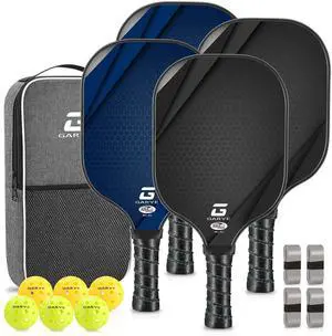 Pickleball Paddles Set of 4, Carbon Fiber Pickle Ball Paddle, USAPA Approved Lightweight Rackets 4 Pack for Adults and Teenagers, Includes 6 Balls, 1 Bag, and 4 Grip Tapes Pickleball Paddles Set of 4, Carbon Fiber Pickle Ball Paddle, USAPA Approved Lightweight Rackets 4 Pack for Adults and Teenagers, Includes 6 Balls, 1 Bag, and 4 Grip Tapes