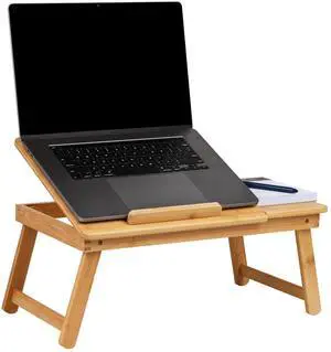 Lap Desk, Laptop Stand with Folding Legs for Bed Dorm Room and Home Office, Rayon From Bamboo, Brown Lap Desk, Laptop Stand with Folding Legs for Bed Dorm Room and Home Office, Rayon From Bamboo, Brown
