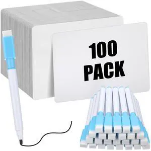 100 Pcs Dry Erase Lapboard Set with Markers Dry Erase Boards Classroom Pack Small White Board 9"X12" Mini Double Sided Whiteboard Set Lapboards for School Supplies 100 Pcs Dry Erase Lapboard Set with Markers Dry Erase Boards Classroom Pack Small White Board 9"X12" Mini Double Sided Whiteboard Set Lapboards for School Supplies