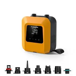 Electric Paddle Board Pump, 20PSI Rechargeable SUP Pump | Cordless, Battery Operated, Portable, Dual Stage Inflation & Deflation, for SUP, Kayaks, Boats, Tents Electric Paddle Board Pump, 20PSI Rechargeable SUP Pump | Cordless, Battery Operated, Portable, Dual Stage Inflation & Deflation, for SUP, Kayaks, Boats, Tents