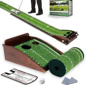 Putting Green Indoor Mat Outdoor Golf Putting Mat with Automatic Ball Return - Ideal for Home, Office, and Outdoor Use Putting Green Indoor Mat Outdoor Golf Putting Mat with Automatic Ball Return - Ideal for Home, Office, and Outdoor Use