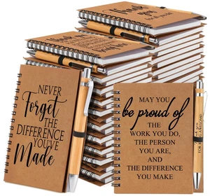 40 Sets Inspirational Spiral Notebooks with Bamboo Pens Christmas Appreciation Gifts Bulk for Employee Coworkers Teacher Coworkers Office Staff Team Volunteer Nurse Thank You Gift 40 Sets Inspirational Spiral Notebooks with Bamboo Pens Christmas Appreciation Gifts Bulk for Employee Coworkers Teacher Coworkers Office Staff Team Volunteer Nurse Thank You Gift