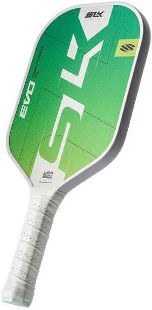 SLK Evo Carbon Fiber Pickleball Paddles | Control & Power | A pickle ball paddle with a SpinFlex spin surface and Ultra Comfort Grip, in Max or XL shape SLK Evo Carbon Fiber Pickleball Paddles | Control & Power | A pickle ball paddle with a SpinFlex spin surface and Ultra Comfort Grip, in Max or XL shape