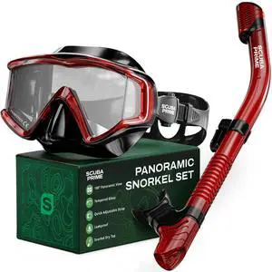 Pano 3 180° Panoramic Dive Mask, Three-Window Tempered Glass Scuba Mask with Dry Top Snorkel, Dual-Layer Silicone Skirt Anti-Leak Diving Gear for Men Women Teens Adults, 4 Color Options Pano 3 180° Panoramic Dive Mask, Three-Window Tempered Glass Scuba Mask with Dry Top Snorkel, Dual-Layer Silicone Skirt Anti-Leak Diving Gear for Men Women Teens Adults, 4 Color Options