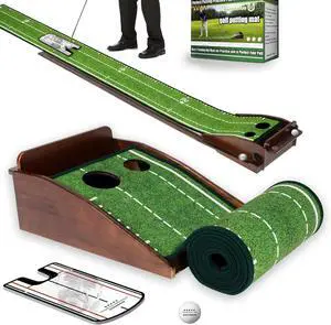 Putting Green Indoor Mat Outdoor Golf Putting Mat with Automatic Ball Return - Ideal for Home, Office, and Outdoor Use Putting Green Indoor Mat Outdoor Golf Putting Mat with Automatic Ball Return - Ideal for Home, Office, and Outdoor Use