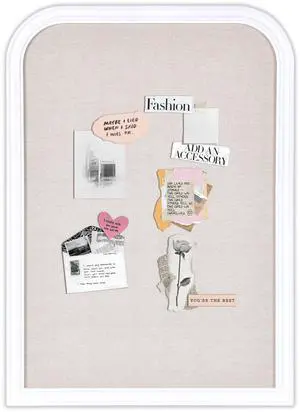 Bulletin Board with Linen, 31.5x23.6 inches Bulletin Board with White Wood Style Frame, Decorative Hanging Pin Board Vision Board Message Board for Office School Home Decor(2R&2S,L-6080,1p) Bulletin Board with Linen, 31.5x23.6 inches Bulletin Board with White Wood Style Frame, Decorative Hanging Pin Board Vision Board Message Board for Office School Home Decor(2R&2S,L-6080,1p)
