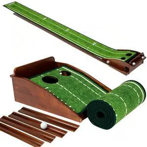 Putting Green Indoor Mat Outdoor Golf Putting Mat with Automatic Ball Return - Ideal for Home, Office, and Outdoor Use Putting Green Indoor Mat Outdoor Golf Putting Mat with Automatic Ball Return - Ideal for Home, Office, and Outdoor Use