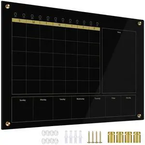 Black Glass 3-1 Monthly Dry Erase Calendar Whiteboard for Wall,24"x 36",Frameless Mounting,Office/School/Home, Frameless Large Planner White Board Black Glass 3-1 Monthly Dry Erase Calendar Whiteboard for Wall,24"x 36",Frameless Mounting,Office/School/Home, Frameless Large Planner White Board