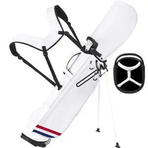 Lightweight Golf Stand Bag, 4-Way Full-Length Dividers, Holds Up to 10 Clubs, 3.7 lbs Golf Bag with Dual Straps & Stand for Driving Range, Par 3, and Standard Courses Lightweight Golf Stand Bag, 4-Way Full-Length Dividers, Holds Up to 10 Clubs, 3.7 lbs Golf Bag with Dual Straps & Stand for Driving Range, Par 3, and Standard Courses