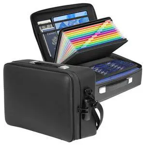 Fireproof Document Box with Combination Lock Security Belt, Hard Case Fire Water Resistant Safe for Documents, Certificates, Laptops, Passports Fireproof Document Box with Combination Lock Security Belt, Hard Case Fire Water Resistant Safe for Documents, Certificates, Laptops, Passports