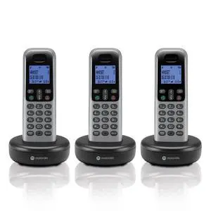 Motorola Cordless Phone, 3 Handsets, DECT 6.0 Long Range, Bright Backlit Display, Easy-to-Use Big Buttons, Call Block up to 100 Numbers, Hands-Free Speakerphone, Caller ID,Hearing Aid Compatible,T603 Motorola Cordless Phone, 3 Handsets, DECT 6.0 Long Range, Bright Backlit Display, Easy-to-Use Big Buttons, Call Block up to 100 Numbers, Hands-Free Speakerphone, Caller ID,Hearing Aid Compatible,T603