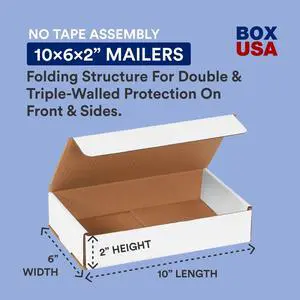 Small Shipping Boxes 10"L x 6"W x 2"H, 50-Pack | Foldable Corrugated Cardboard Crush-Proof Box for Shipping, Packing, Moving and Storage 10x6x2 Small Shipping Boxes 10"L x 6"W x 2"H, 50-Pack | Foldable Corrugated Cardboard Crush-Proof Box for Shipping, Packing, Moving and Storage 10x6x2