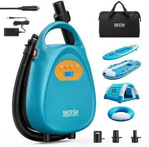 Cordless Paddle Board Pump Electric, Rechargeable 20PSI SUP Pump, Intelligent Dual Stage Fast Inflation & Deflation, Portable High Pressure Auto-Off Air Pump for Paddleboard, Boat, Kayak Cordless Paddle Board Pump Electric, Rechargeable 20PSI SUP Pump, Intelligent Dual Stage Fast Inflation & Deflation, Portable High Pressure Auto-Off Air Pump for Paddleboard, Boat, Kayak