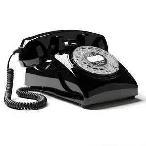 60s Cable - Retro Rotary Landline Phone - Vintage 1960s Antique Style Desk Telephone with Real Metal Bell - Black 60s Cable - Retro Rotary Landline Phone - Vintage 1960s Antique Style Desk Telephone with Real Metal Bell - Black