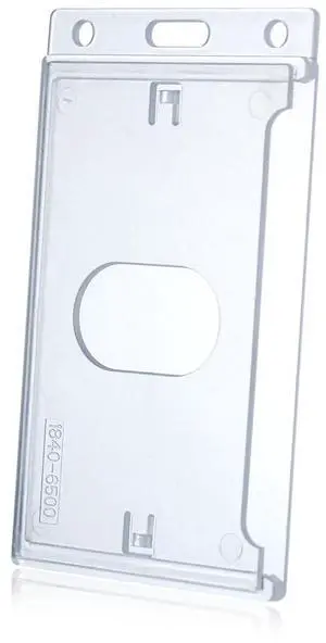 Bulk 50 Pack Vertical Hard Plastic Badge Holder, Frosted Clear | Heavy Duty ABS, Easy Thumb Access, RFID Compatible ID Card Protector for Lanyard, Reel, Employees, Medical, School Bulk 50 Pack Vertical Hard Plastic Badge Holder, Frosted Clear | Heavy Duty ABS, Easy Thumb Access, RFID Compatible ID Card Protector for Lanyard, Reel, Employees, Medical, School