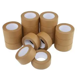 Kraft Packing Tape, Brown Paper Gummed Tape for Packing Boxes, Shipping Cardboard and Carton Sealing, 18 Rolls x 2 inch x 55 Yard x 7 mil, B218BR Kraft Packing Tape, Brown Paper Gummed Tape for Packing Boxes, Shipping Cardboard and Carton Sealing, 18 Rolls x 2 inch x 55 Yard x 7 mil, B218BR