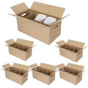 6 Sets Dish Packing Kit Include 1 Box 5 Dividers 1 Base Plate Each Set Kitchen Moving Boxes Glassware Packing Kit Dish Containers Supplies for Moving Dishes Glassware (24 x 12 x 11 Inches) 6 Sets Dish Packing Kit Include 1 Box 5 Dividers 1 Base Plate Each Set Kitchen Moving Boxes Glassware Packing Kit Dish Containers Supplies for Moving Dishes Glassware (24 x 12 x 11 Inches)